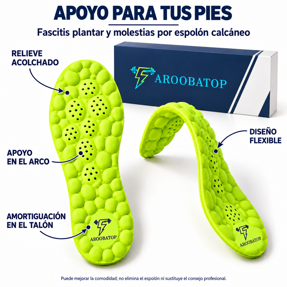 Plantillas Fascitis Plantar y Espolon Calcaneo